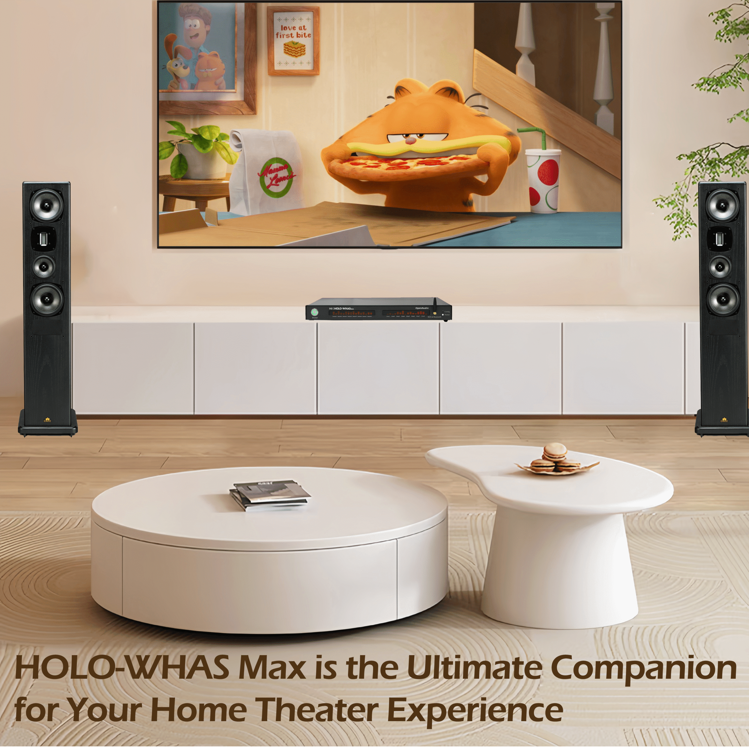 HOLO-WHAS max amplifier enhancing your home theater setup