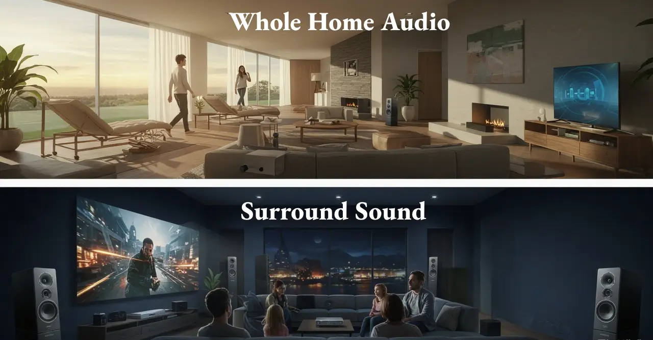 Whole Home Audio versus Surround Sound
